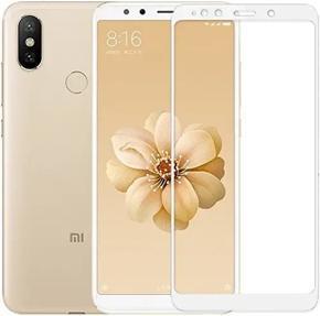 FOR Mi A2 full glue tempered glass screen protector _White