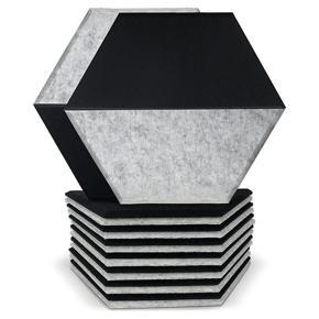 16Pcs Acoustic Foam Panels with Beveled Edge Sound Insulation Panels,Semi-Hexagonal Acoustic Panels,for Studios,Home,Etc