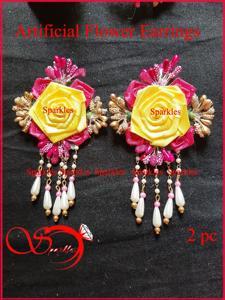 Artificial flower Earrings set - 2 pc