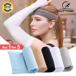 Outtobe 2PCS Arm Sleeves Ice Silk Sleeves Skin Prote-ction UV Protection Cooling Sleeves