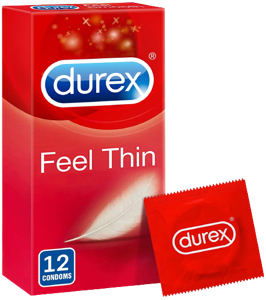 Durex Feel Thin Condom - 12pcs Pack (Made In China)