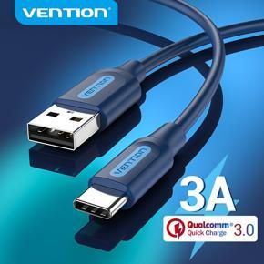 Vention USB Type C Charger Cable Fast Charging USB C Data Cord for Samsung S10 S9 A11 note 8 pro Huawei Mate 20 30 pro P40 4th Nintendo Switch 3A USB to Type-C Cable