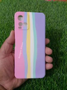 Rainbow Silicon Case Back Cover FOR Vivo Y21