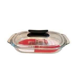 Oven Proof Glass Serving Dish with Glass Lid - Transparent