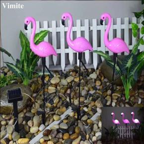 Vimite LED Solar Lights Flamingo Outdoor Waterproof Decorative Lawn Lights Creative for Villa Garden Landscape
