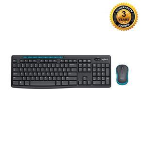 Logitech MK275 Wireless Keyboard and Mouse Combo,  2.4 GHz Wireless, Compact Wireless Mouse, 8 Multimedia & Shortcut Keys, Black