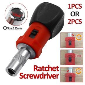 DASI 1PCS Manual Ratchet Screwdriver Wrench Handle Ratchet Socket Screw Driver 6.35mm Hand Tool with Small Space Repairing