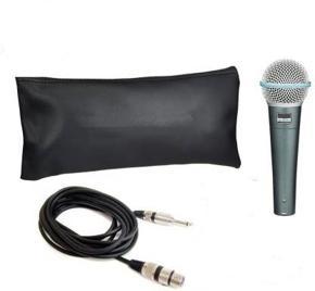 Super Cardioid Dynamic Microphone Shure BETA 58A with High Output for Vocal Instrument Applications