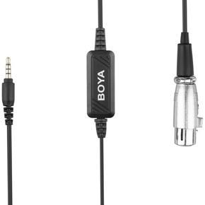 BOYA BY-BCA6 XLR to 3.5mm TRRS Plug Microphone Cable - Black