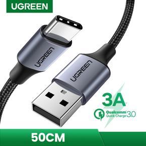 UGREEN Nylon Braid USB Type C Fast Charging Cable for Samsung Galaxy A30/A50/A70Note 9 S9 S8 Huawei nova 3/4/5/P9/ MediaPad M5/M6 Honor Play Data Cable for Xiaomi Mi 6/Mi 8/Pocophone F1Redmi Note 7