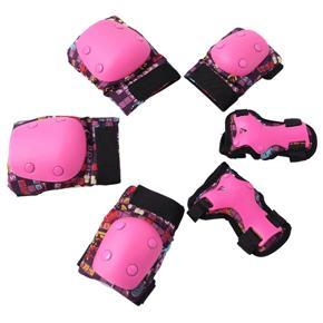 6Pc Rollerblading Skateboarding for Kid Elbow Knee Pads Wrist Guards Protective Gear Set Sport Outdoor Gift Pink M