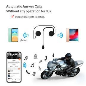 XHHDQES Bluetooth 5.0 Moto Helmet Earphone Wireless Handsfree Call Kit Stereo Motorcycle Headset Anti-Interference Music Player