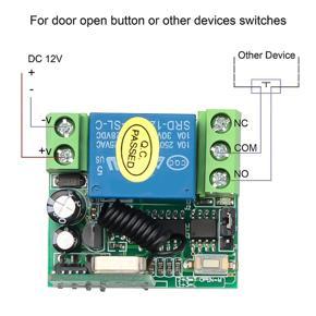 XHHDQES Wireless Remote Control Switch DC 12V 10A 1CH Relay Receiver Module and RF Transmitter 433 Mhz Remote Controls