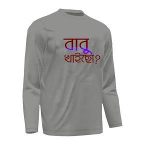 Babu Khaicho Ash long Sleeve T-Shirt For Men