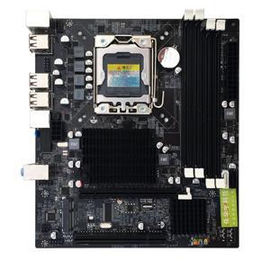 X58 Computer Motherboard Four Memory Slot 1366 Pin Support L/E5520 X5650 - black