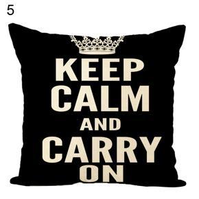 45x45cm Letter Square Linen Throw Pillow Case Cushion Cover Sofa Bed Car Decor