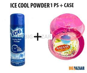 Ice Cool Prickly Heat Powder 100g 1pcs & Powder Case