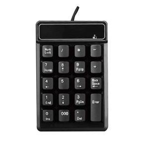 USB 19 Key Number Numeric Keypad Keyboard for Laptop/book Pc Computer USB - black