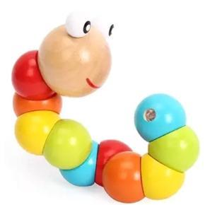 Educational Wooden Caterpillar Toy Children's Hands-on Toys Baby Fingers Flexibility Training Twisting Worm Toy