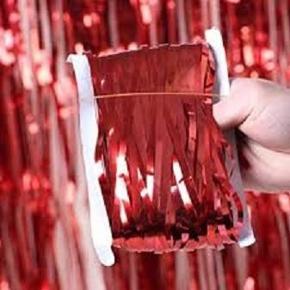 Foil Curtain for Decoration - Red