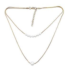 Pearl Short Double Necklace Pearl Clavicle Chain All-match Necklace For Women