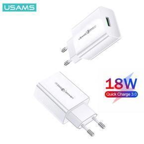 USAMS T22 Single USB QC3.0 Travel Charger Fast Wall Travel Chargers Adapter For Mobile Phone