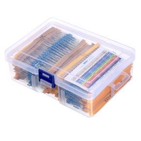 GMTOP 2600pcs 130 Values 1/4W 0.25W 1% Metal Film Resistors Assorted Pack Kit Set Lot Resistors Assortment Kit