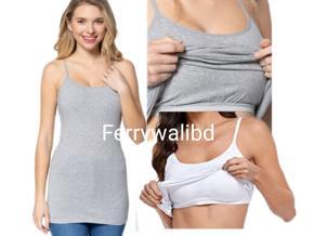 2 pcs High Quality bra system Tops For Women Summer Custom Sexy Ladies Tank tops Multicolor Semis  Women Essential Basic Short Cotton Tank Top Teen Girls Solid Essential Cotton bra ferrywalibd tantop