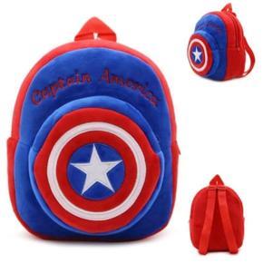 Captain America Kids bag toddler backpack with leash messenger bag kids kids cartoon backpack cartoon school backpack- 22cm