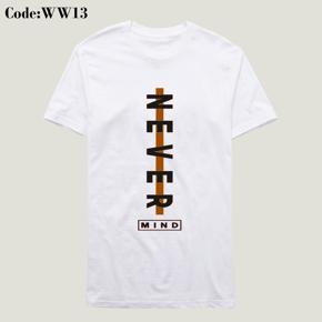 never white Half Sleeve T-Shirt For Men's