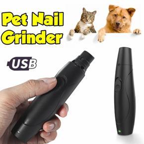 USB Pet Supplies Electric Nail Grinder Cat Dog Pet Paw Grooming Trimmer Tool File Clipper - Black