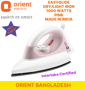 Orient Easyglide 1000W Dry Iron-Pink / Iron