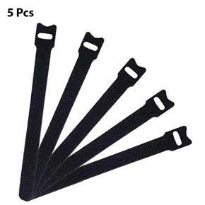 Reusable Velcro Cord Desk Organizer Keeper Holder Fastening Cable Ties Straps for  Headphones Phones Wire Wrap Management 5Pcs