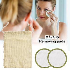 XHHDQES 20Pcs Reusable Cotton Pads Makeup Remover Washable Round Bamboo Make Up Pads Cloth Nursing Pads Skin Care Tool