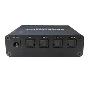 3 Port SPDIF Toslink Optical Digital Audio Splitter 1X3 Aluminum Alloy Material SPDIF Toslink 1 in 3 Out Support LPCM