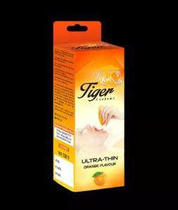 Tiger Condom Plain Ultra Thin Orange Flavour (1Box-12pack)