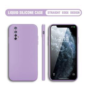 Hontinga for Realme 7 Case Thin Soft Luxury Square Liquid Silicone Phone Case Candy Cover