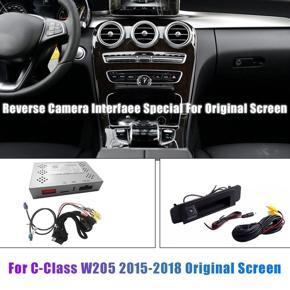BRADOO Car Rear View Reverse Backup Camera Adaptor Update Screen System Kit for Mercedes-Benz C Class W205 2015-2018