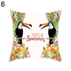 Lovely Toucan Leaves Square Throw Pillow Case Cushion Cover Home Sofa Cafe Decor