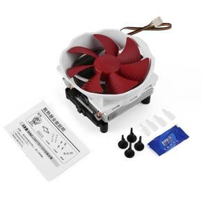 Low Noise PC Cooler High Airflow Computer CPU Radiator 120mm Cooling Fan - white & red