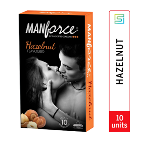 Manforce Hazelnut Extra Dots Condom - 10Pcs