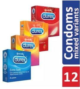 Durex Condom Bundle Offer of 4 Different Flavors (3’s X 4) = 12 Pack Condoms