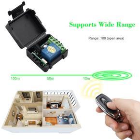 XHHDQES DC 12V Single Channel Relay Module Universal Wireless Switch RF Relay Receiver + 1 Remote Controller