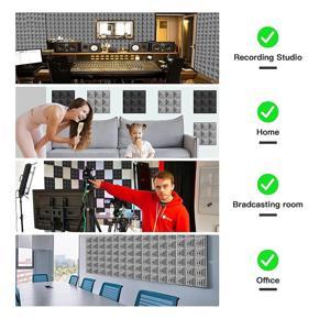 12 Pcs Acoustic Foam Panel,Sound Insulation Foam Panel,Sound Insulation,Noise Reduction Mat,for Music Studio Bedroom,Etc