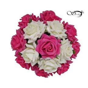 Artificial Flower Khopa For Women Pink & White Color-1 pc