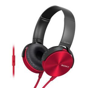 SONY MDR-XB450 Over The Ear Extra Bass Headphone - Black and Red