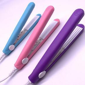 mini hair iron pink corrugated plate electric curling iron curl modelling Corrugated Curling Iron Styling tools