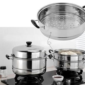 28*32.5CM Stainless steel steamer four-layer household large capacity soup pot - Four layers of 30CM