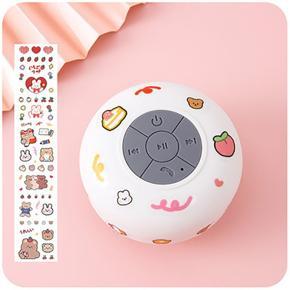 Waterproof Wireless Bluetooth Speaker For Bathroom Portable Mini Cartoon Print Speaker For Girls