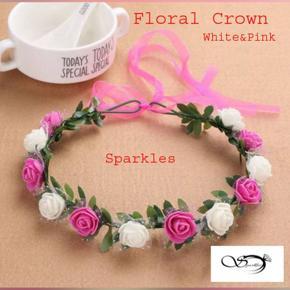 Artificial Flower White & Deep Pink Color -1pc